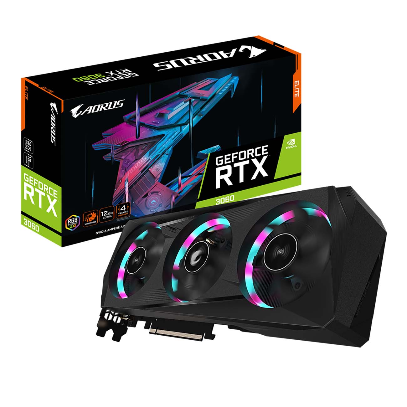 Видеокарта GIGABYTE GeForce RTX 3060 ELITE 12G