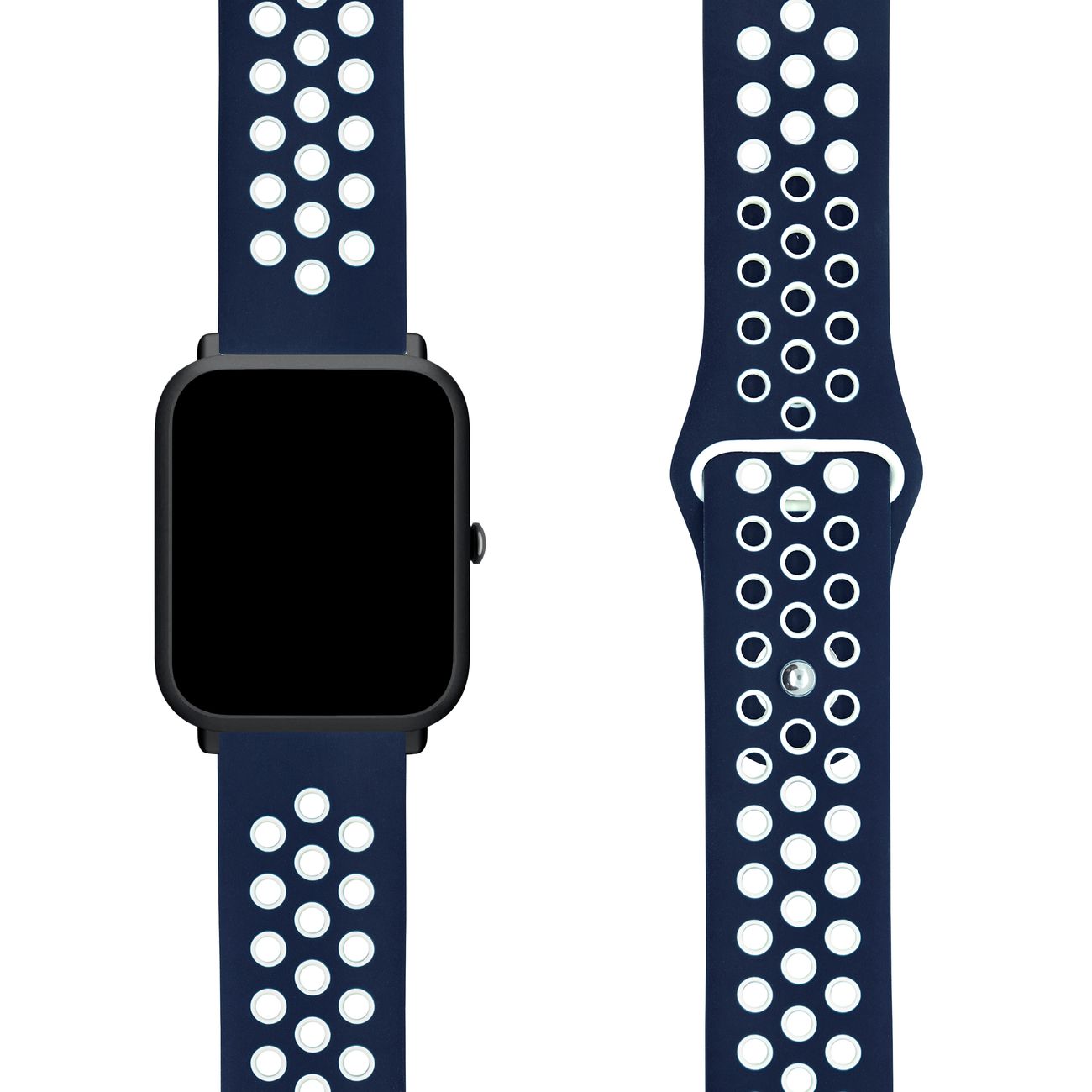 Универсальный силиконовый ремешок для часов 20 mm LYAMBDA ALIOTH DS-GS-03-20-BL Blue/White