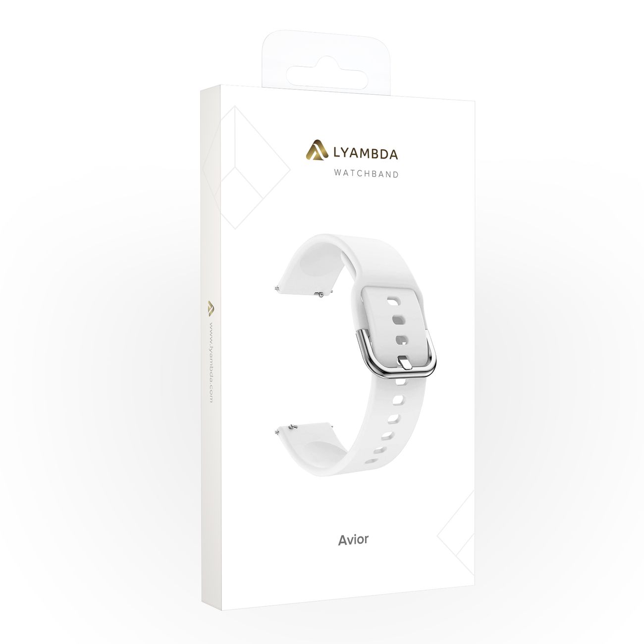 Универсальный силиконовый ремешок для часов 20 mm LYAMBDA AVIOR DSJ-11-05T-20-WH White