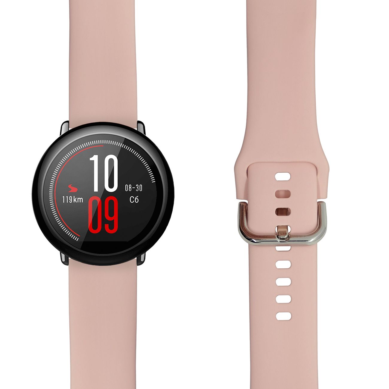 Универсальный силиконовый ремешок для часов 22 mm LYAMBDA AVIOR DSJ-11-05T-22-LP Light pink