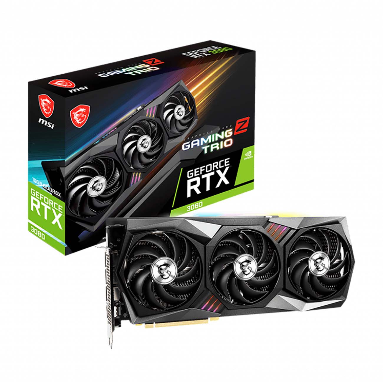 Видеокарта MSI NVIDIA GeForce RTX 3080 Gaming Z TRIO 10GB (RTX 3080 GAMING Z TRIO 10G)