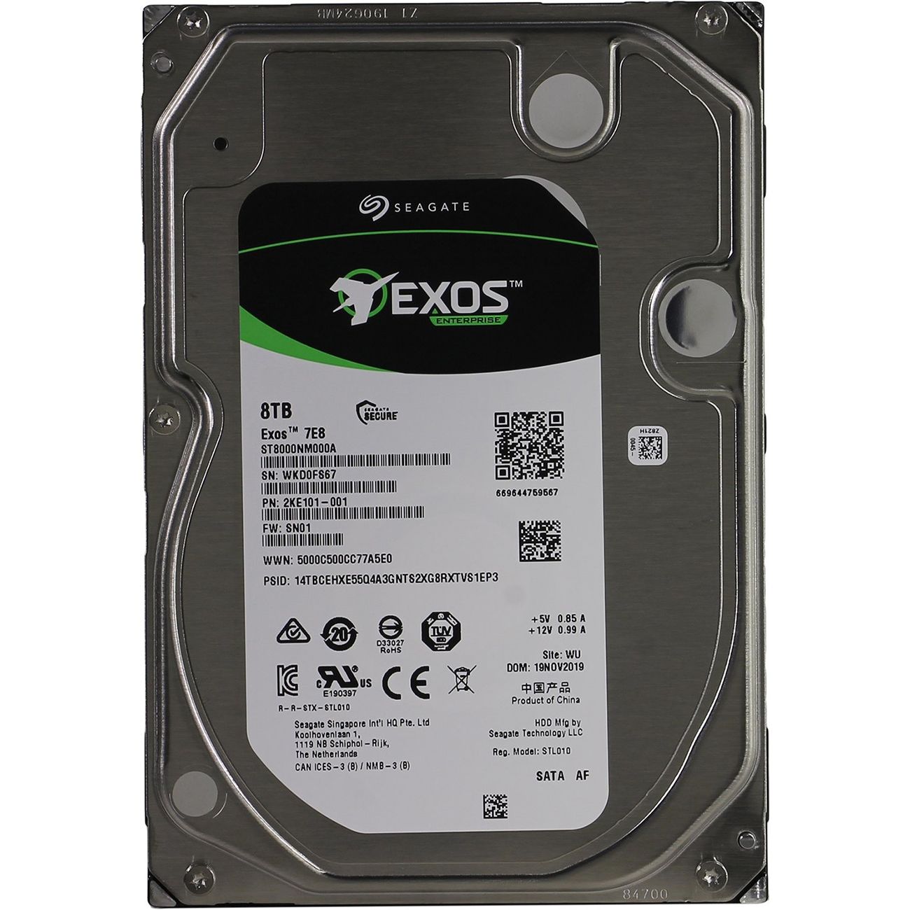 Жесткий диск Seagate 8TB Exos 7E8 512e SATA (ST8000NM000A)