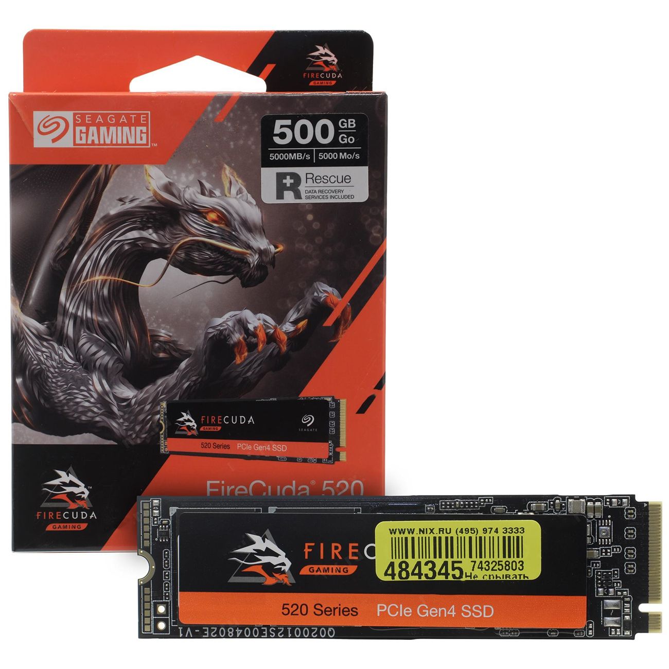 Внутренний SSD накопитель Seagate 500GB FireCuda 520 TLC 3D NAND (ZP500GM3A002)