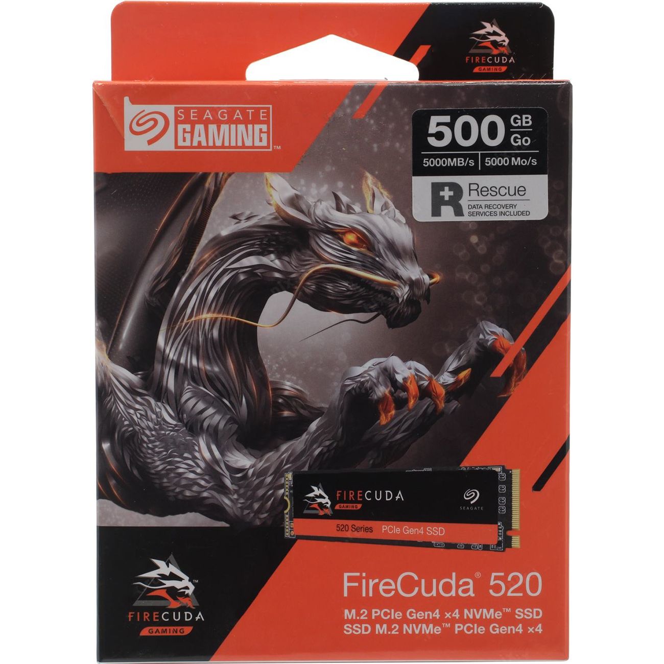 Внутренний SSD накопитель Seagate 500GB FireCuda 520 TLC 3D NAND (ZP500GM3A002)