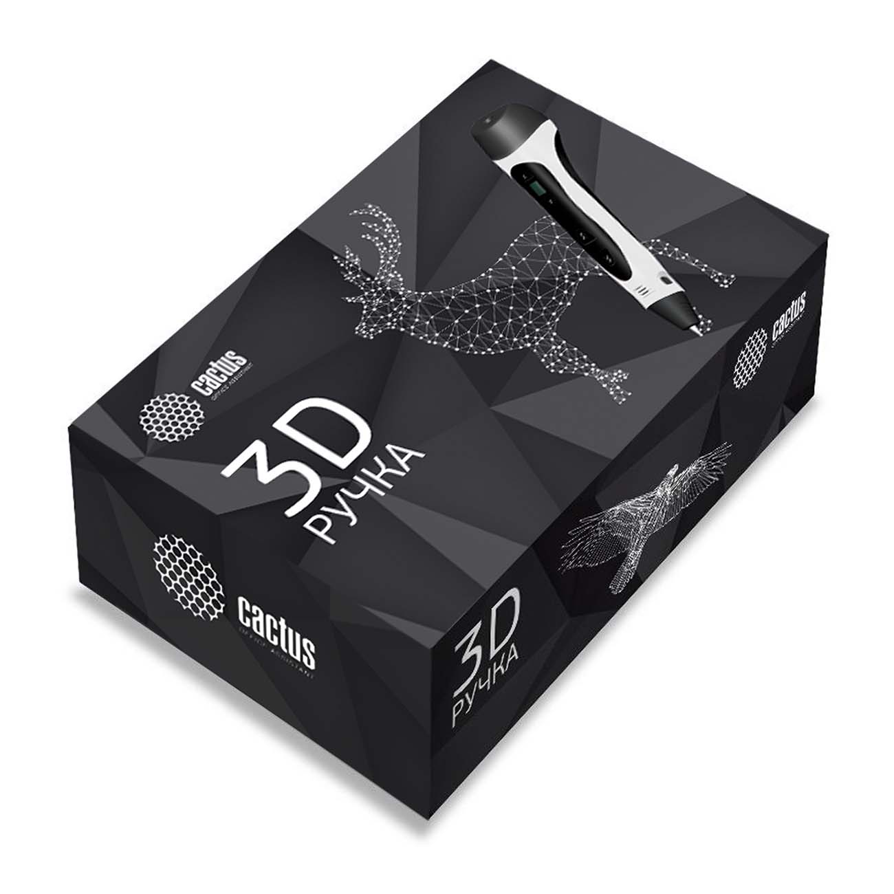 3D-ручка Cactus CS-3D-PEN-C-WT PLA ABS LCD, белый