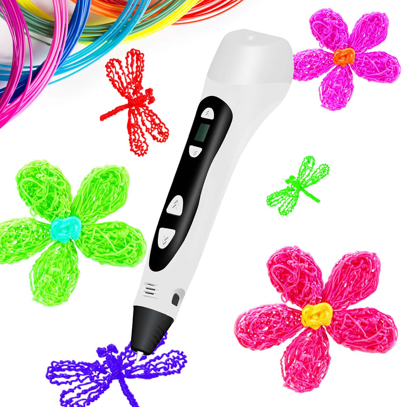 3D-ручка Cactus CS-3D-PEN-C-WT PLA ABS LCD, белый