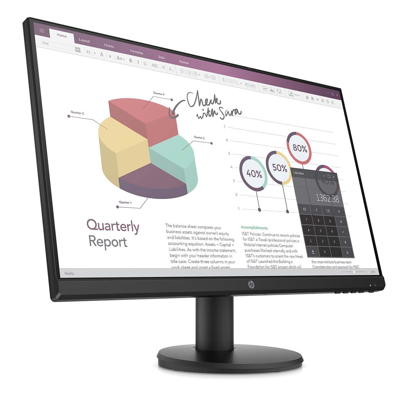 Монитор HP 23.8"/IPS/1920х1080/60Гц/черный (P24v G4)