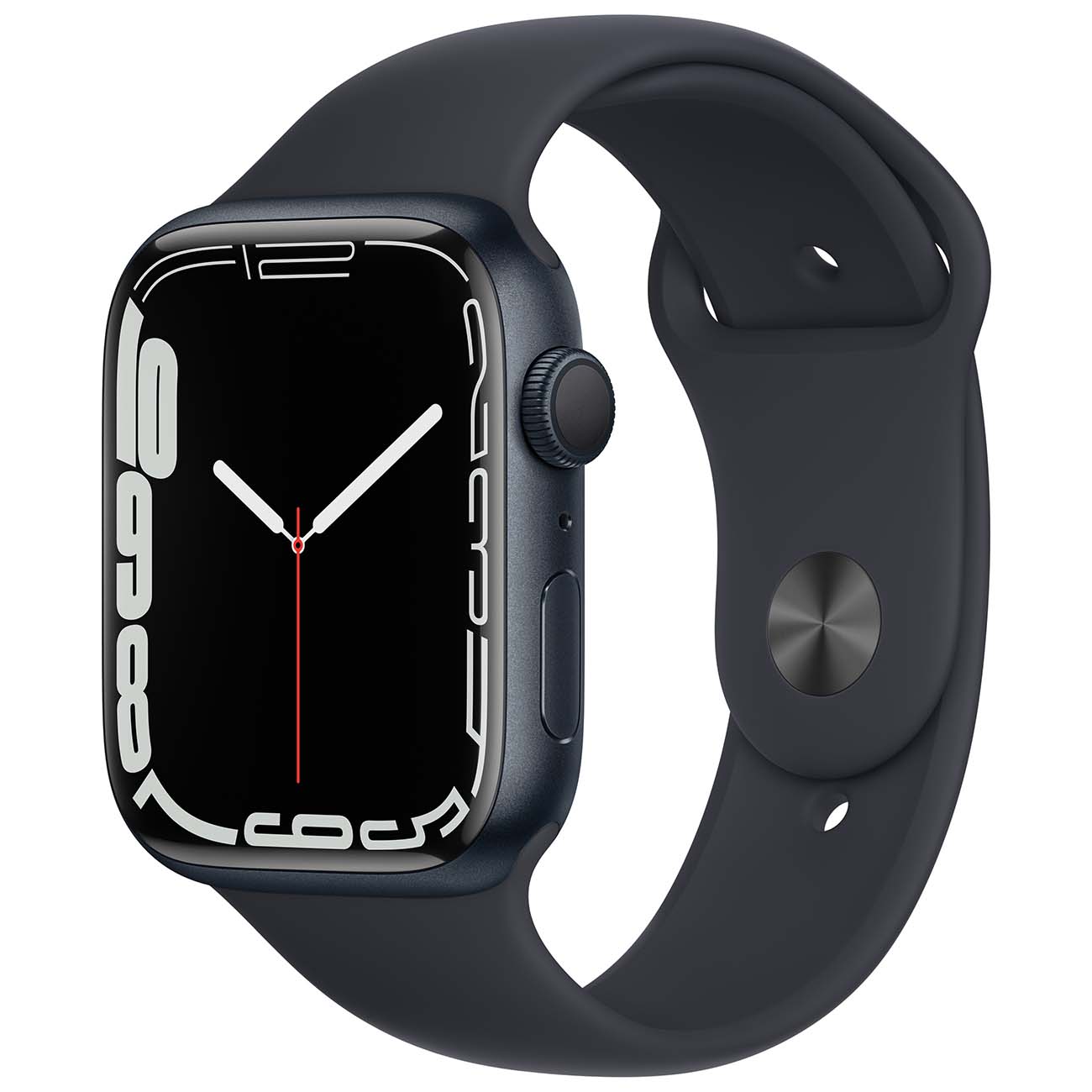 Смарт-часы Apple Watch Series 7 45mm Midnight Aluminum Case with Midnight Sport Band (MKN53RU/A) фото