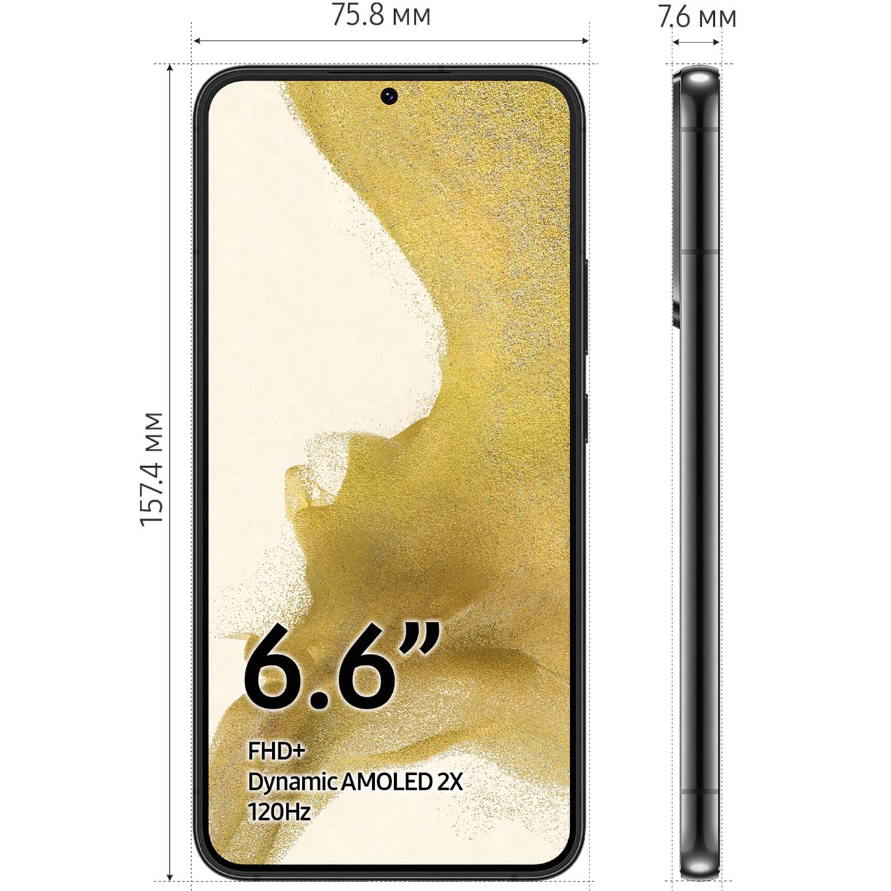 Смартфон Samsung Galaxy S22+ 8/128GB фантом черный