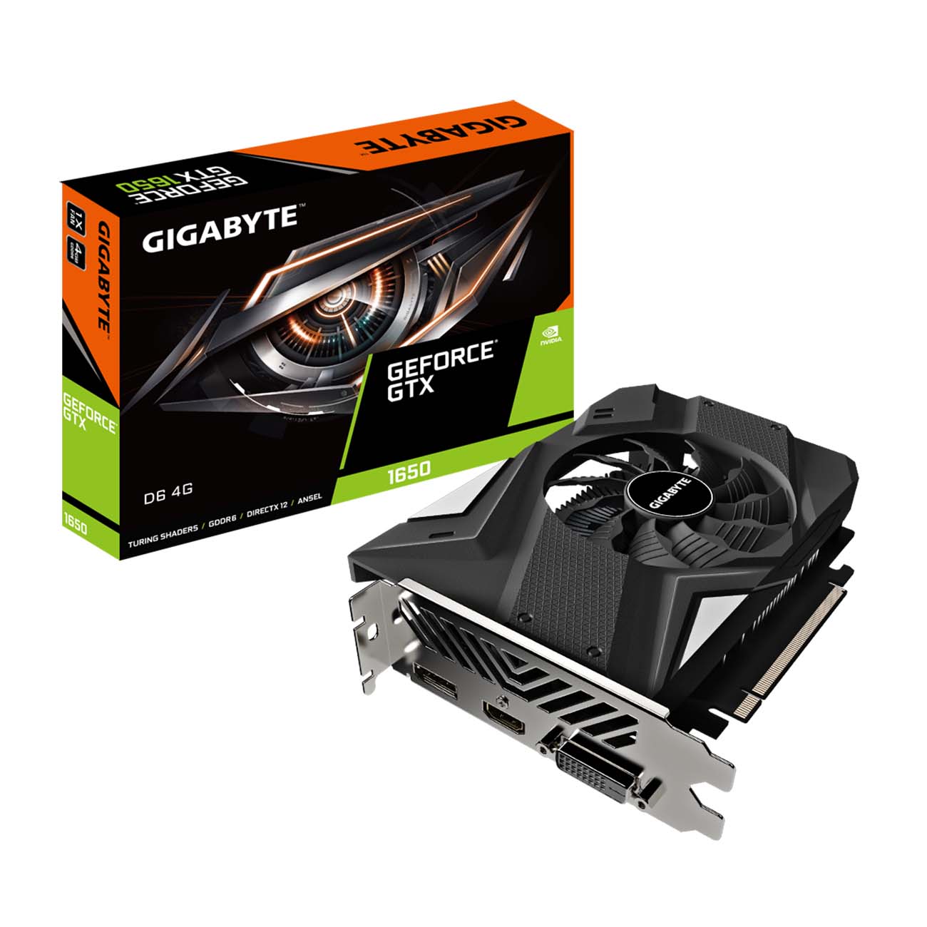 Видеокарта GIGABYTE GeForce GTX1650 D6 4G (GV-N1656D6-4GD 2.0)