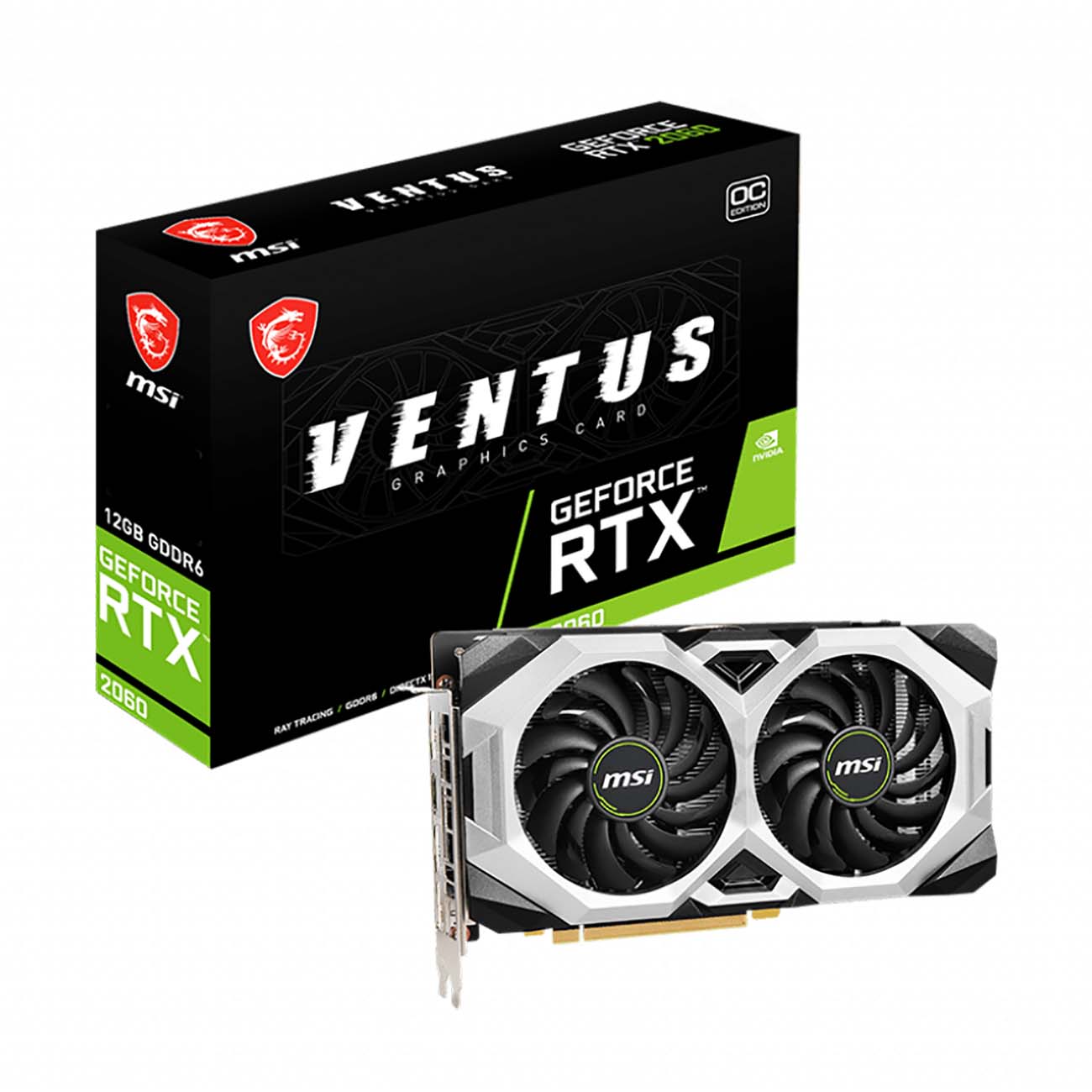 Видеокарта MSI GeForce RTX 2060 VENTUS 12G OC(V375-684R)