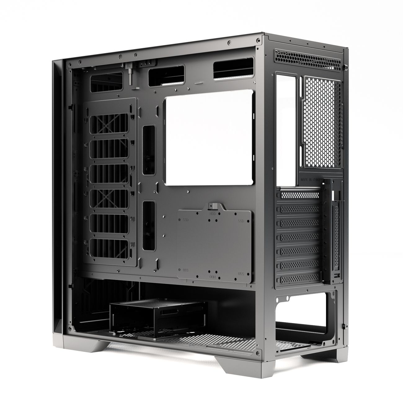 Корпус для компьютера Code GC-LX1, закаленное стекло, черный