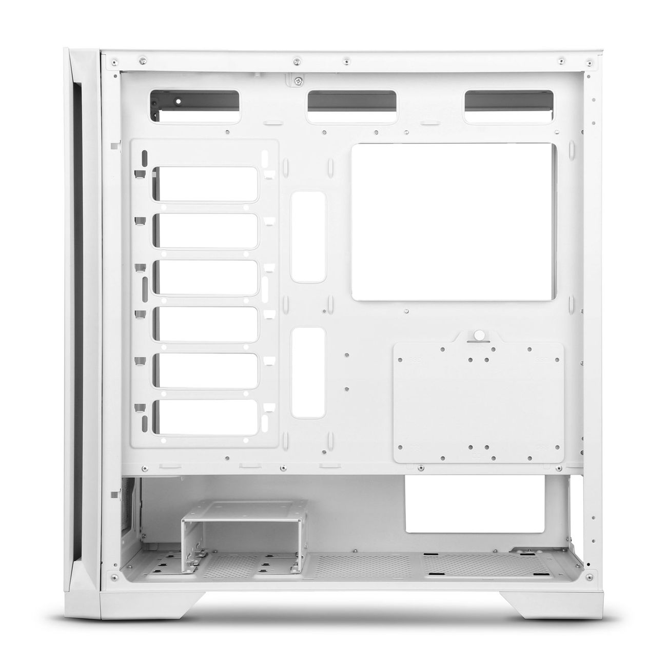 Корпус для компьютера Code GC-LX1, закаленное стекло, белый
