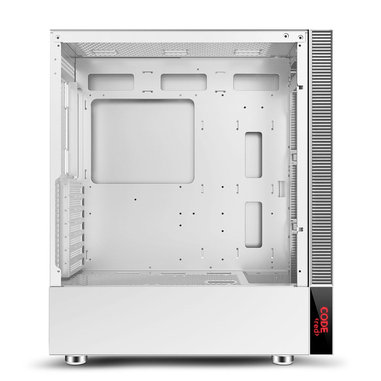 Корпус для компьютера Code GC-LX2 , закаленное стекло, ARGB, белый