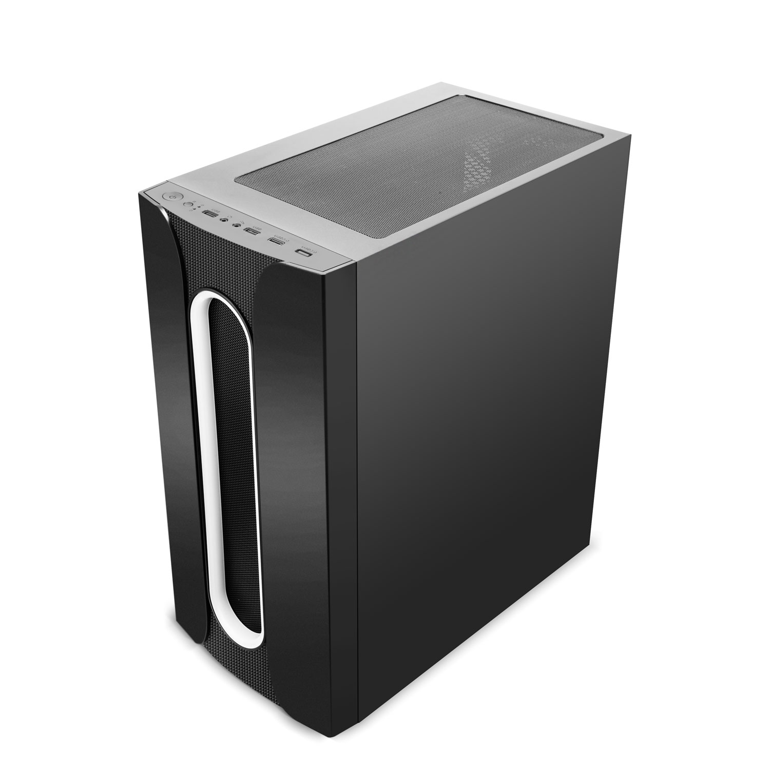 Корпус для компьютера Code GC-MX1, акриловая панель, ARGB, черный