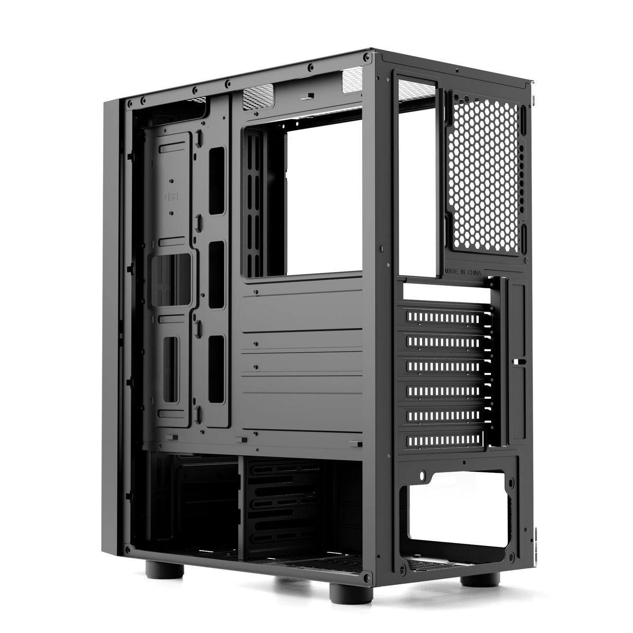 Корпус для компьютера Code GC-MX1, акриловая панель, ARGB, черный