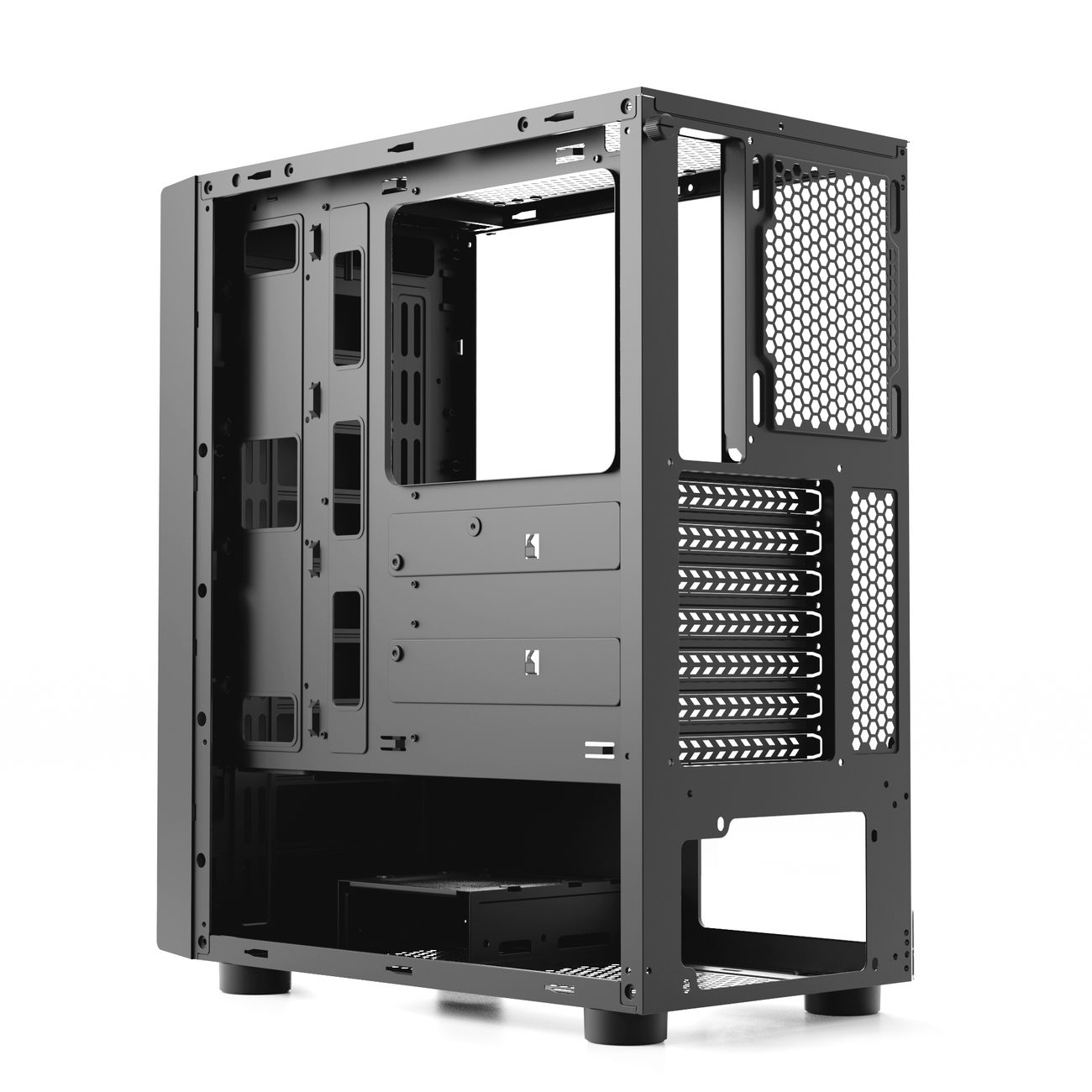 Корпус для компьютера Code GC-MX2, акриловая панель, черный