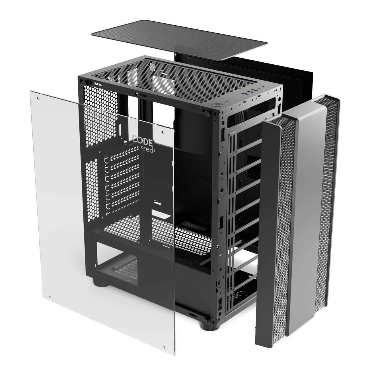 Корпус для компьютера Code GC-MX2, акриловая панель, черный