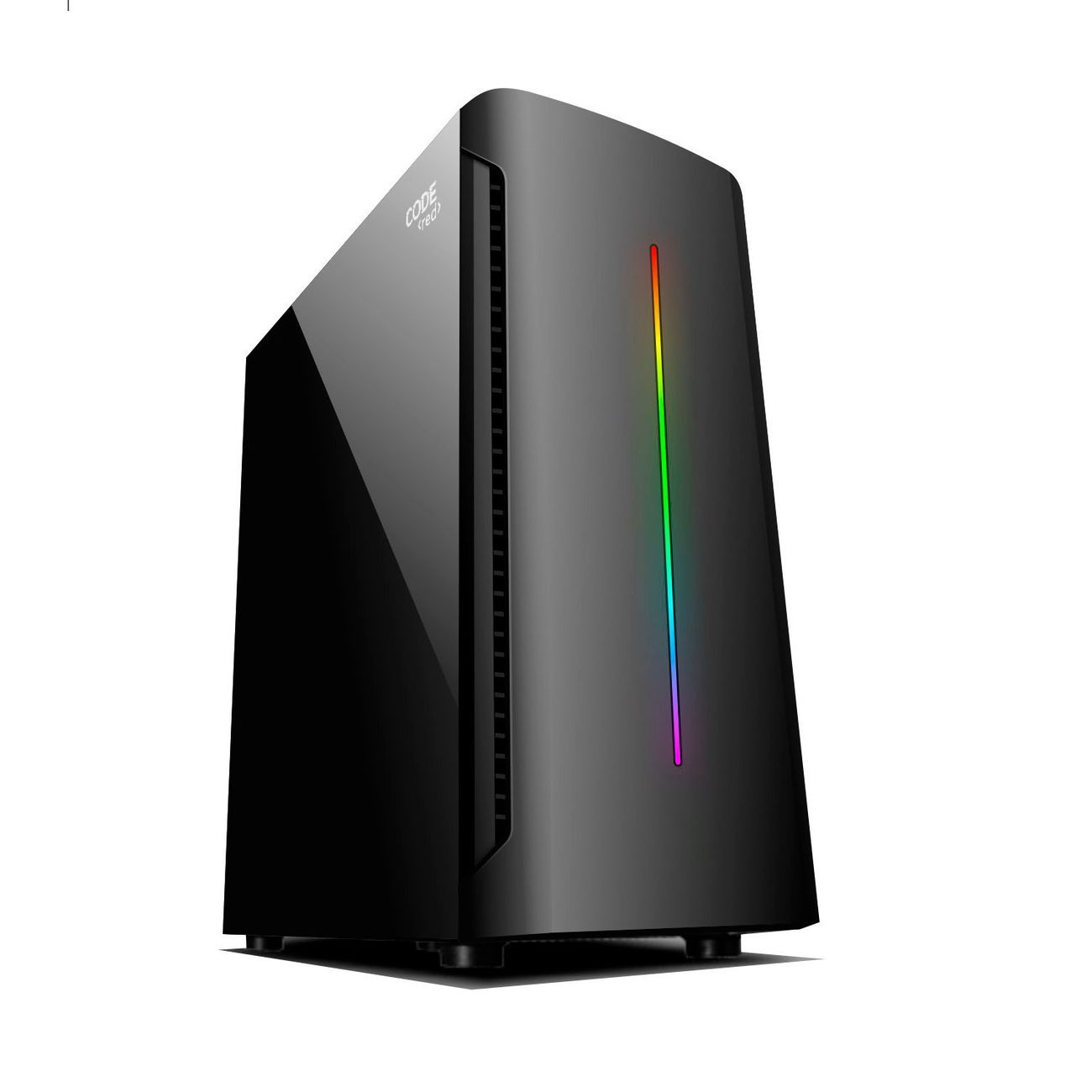 Корпус для компьютера Code GC-SX1, акриловая панель, LED, черный