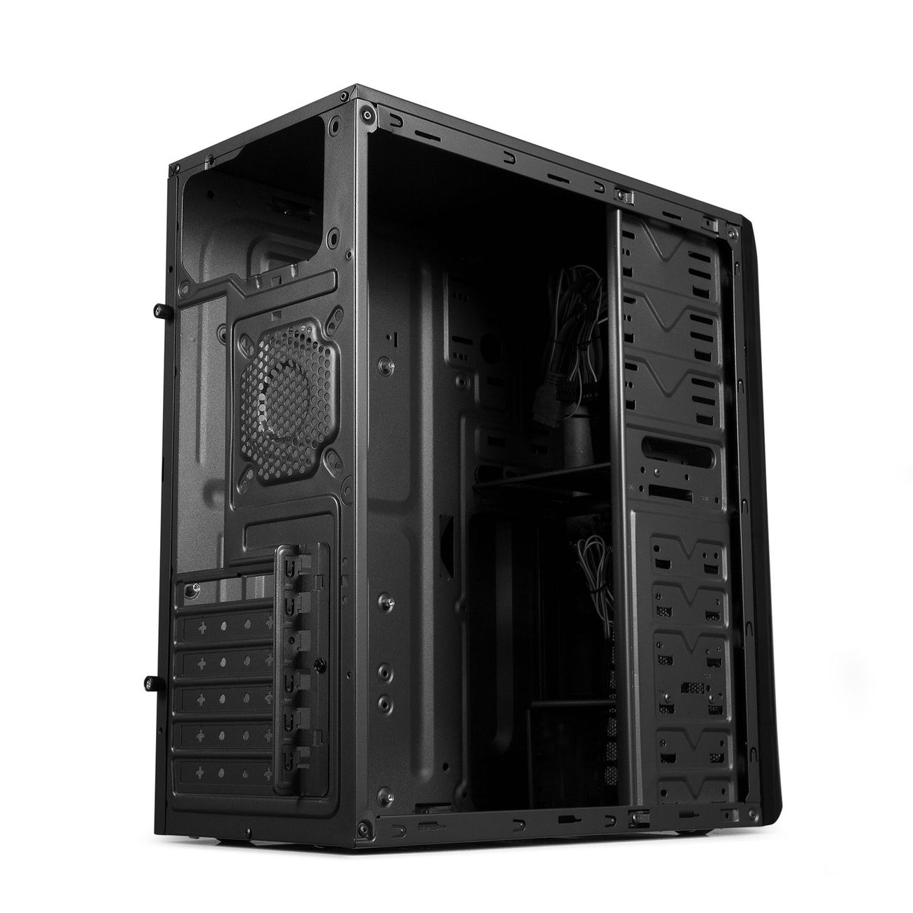 Корпус для компьютера Code GC-SX1, акриловая панель, LED, черный