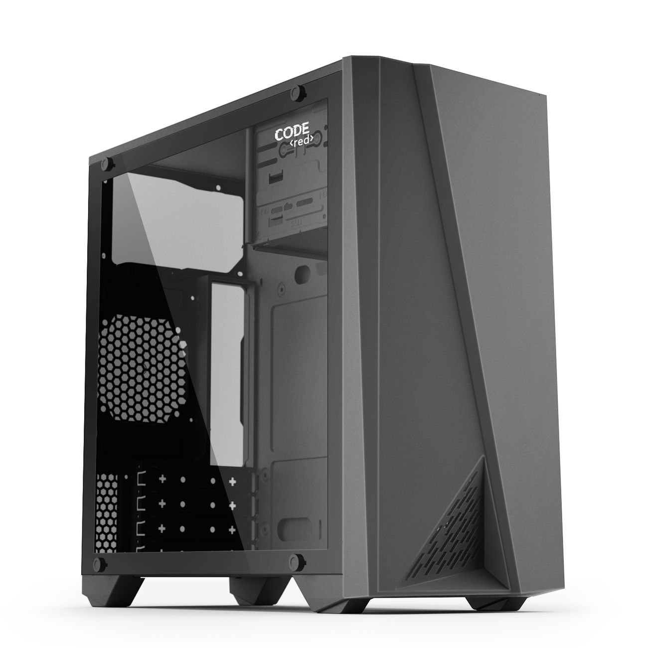 Корпус для компьютера Code GC-SX3, акриловая панель, ARGB, черный