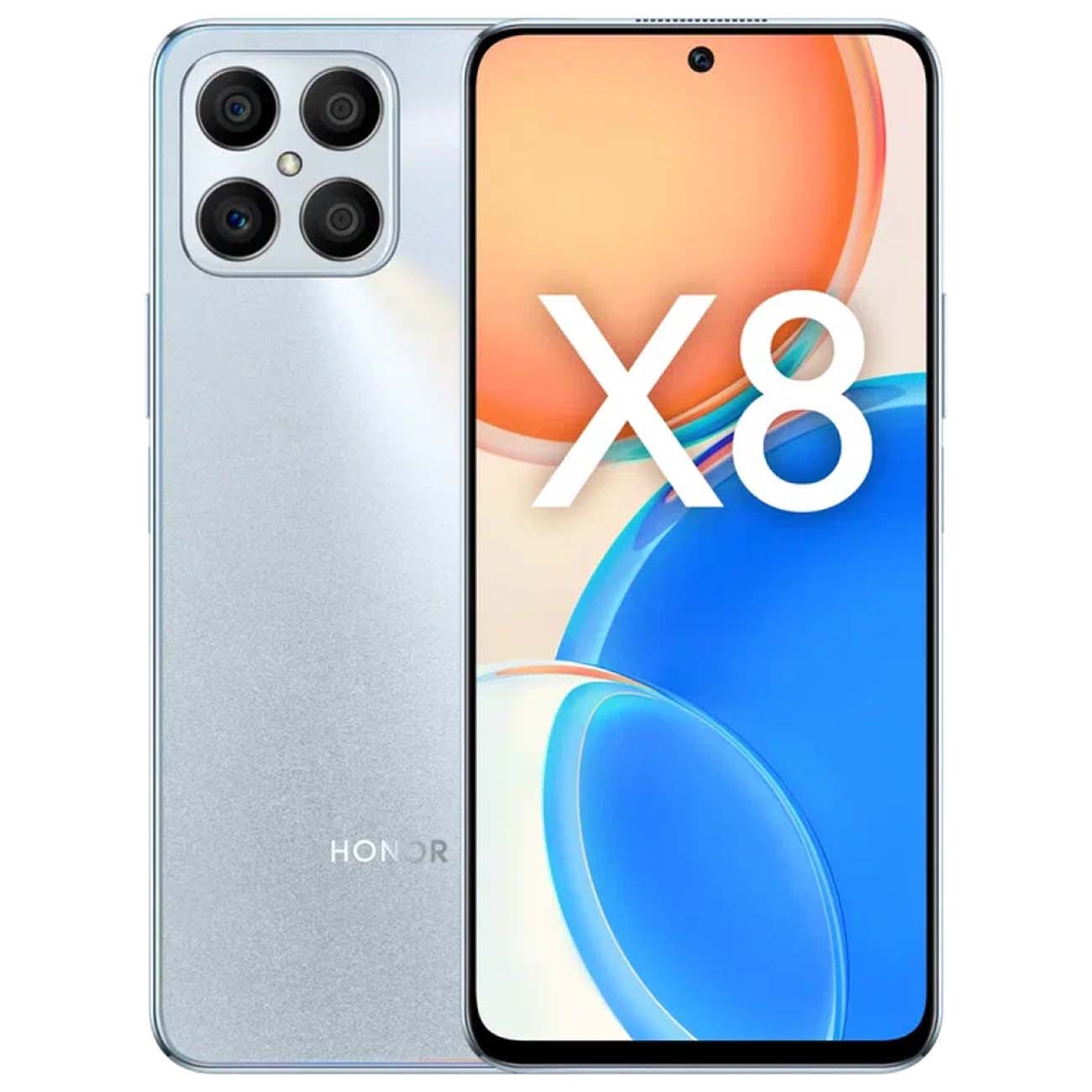 Смартфон HONOR X8 6/128GB титановый серебристый