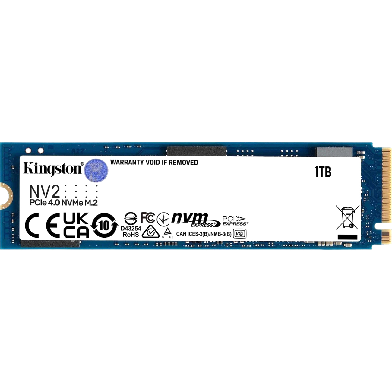 Внутренний SSD Kingston 1ТБ NV2 (SNV2S/1000G) фото