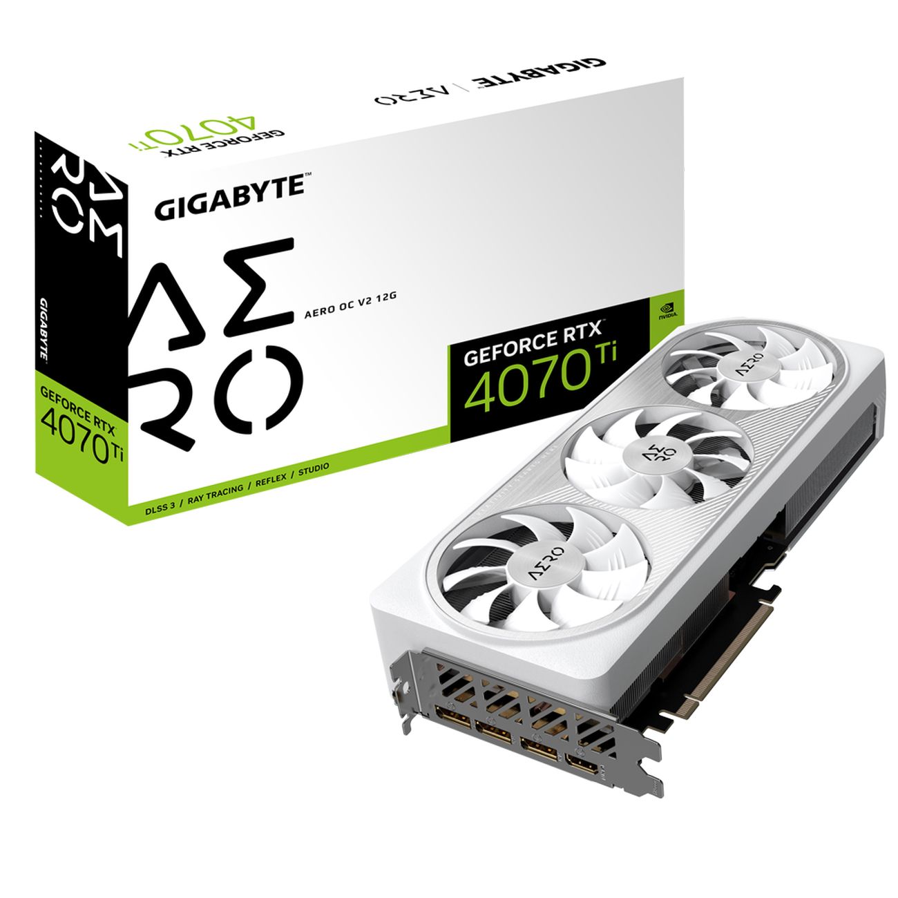 Видеокарта GIGABYTE NVIDIA GeForce RTX 4070 Ti AERO OC 12GB (GV-N407TAERO OCV2-12GD)