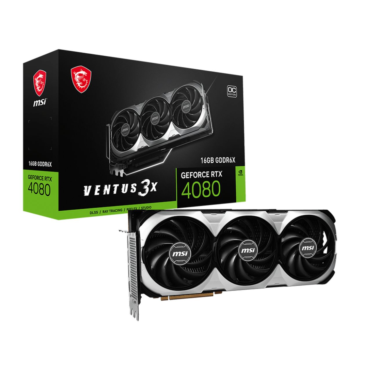Видеокарта MSI NVIDIA GeForce RTX 4080 VENTUS 3X OC 16GB (RTX 4080 VENTUS 3X OC 16G)
