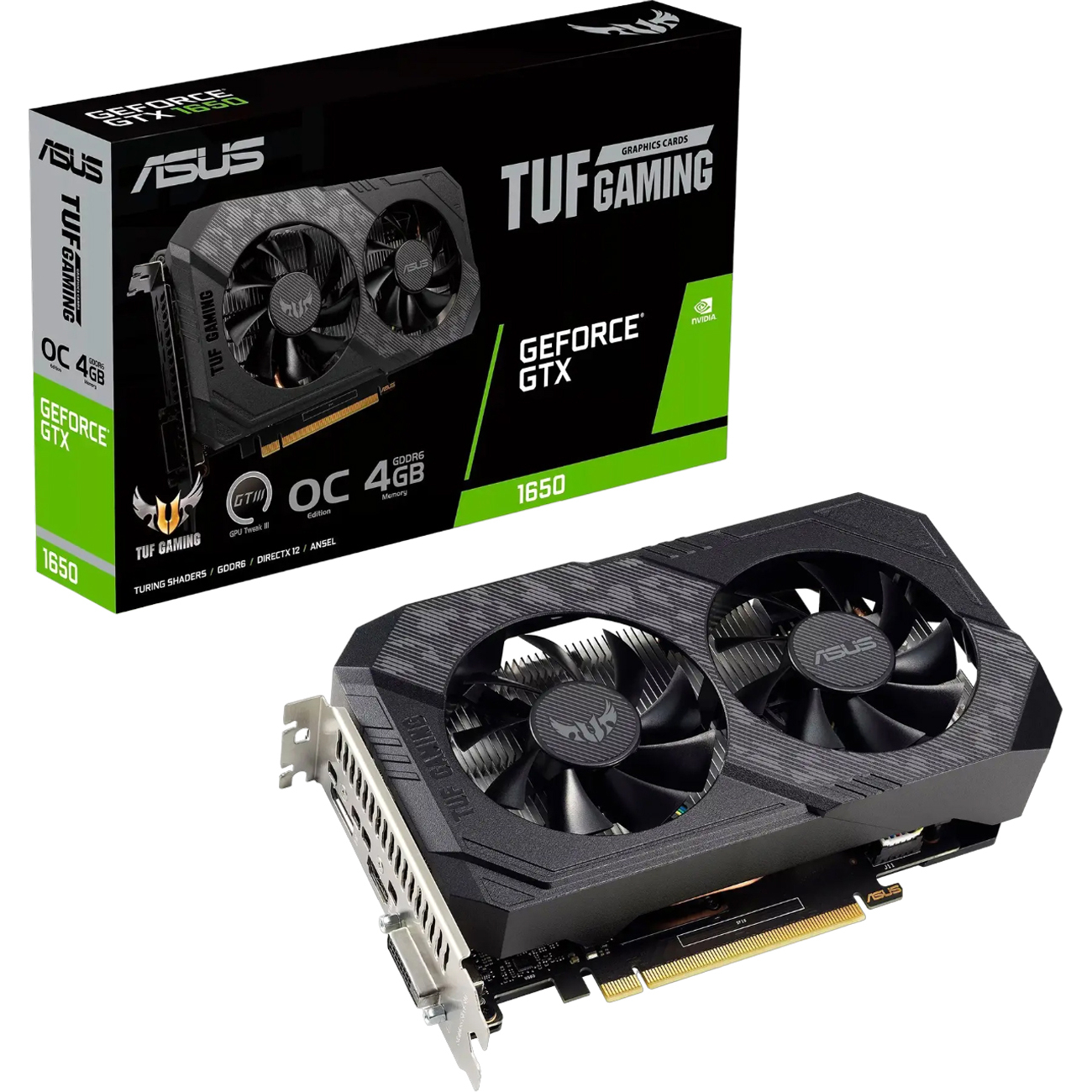 Видеокарта ASUS TUF Gaming GeForce GTX 1650 V2 OC Edition 4GB GDDR6 (90YV0GX2-M0NA00)