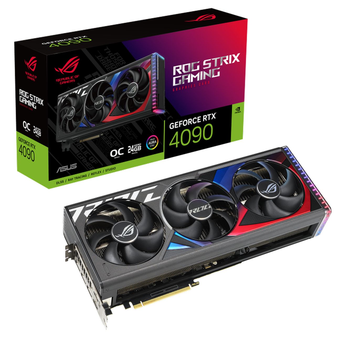 Видеокарта ASUS NVIDIA GeForce RTX 4090 ROG Strix OC 24GB (ROG-STRIX-RTX4090-O24G-GAMING)