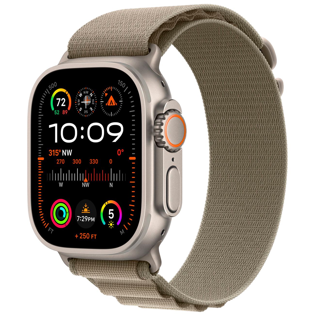 Смарт-часы Apple Watch Ultra 2 49mm Titanium Case with Olive Alpine Loop, размер Small (MREX3) фото