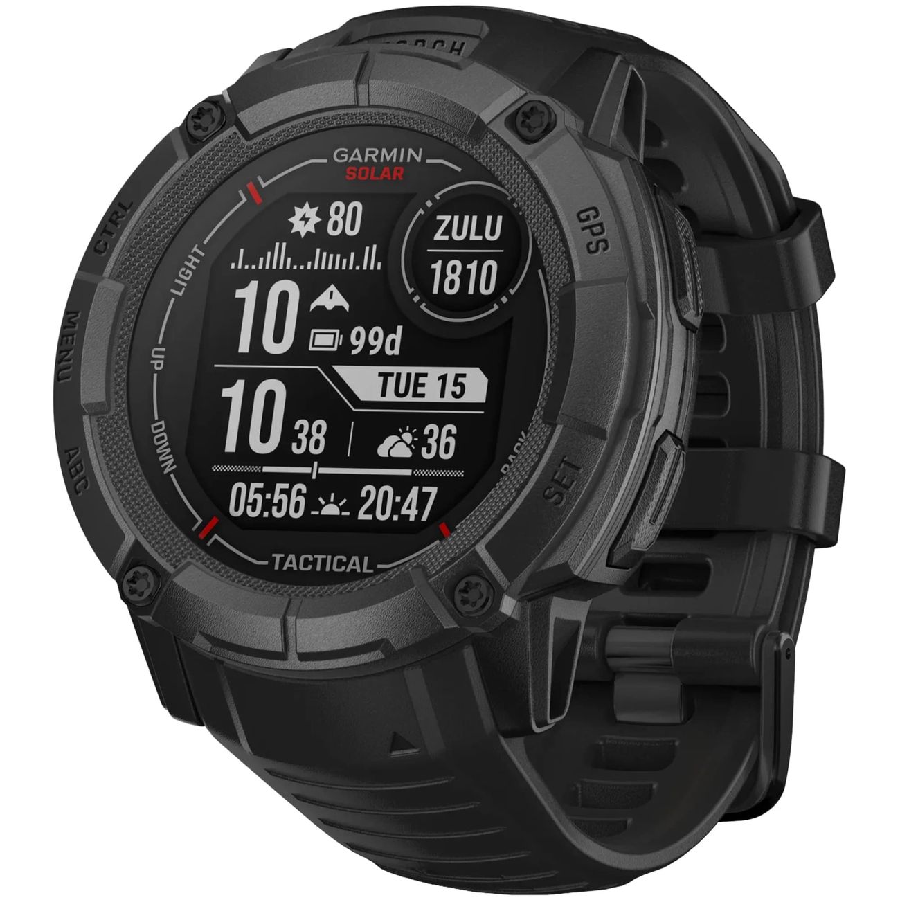 Спортивные часы Garmin Instinct 2X Solar Tactical Edition 50мм черные