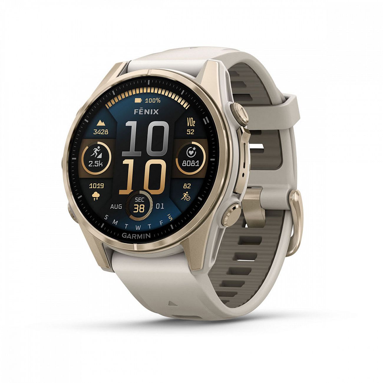 Спортивные часы Garmin Fenix 8 AMOLED Sapphire 43мм золотистые