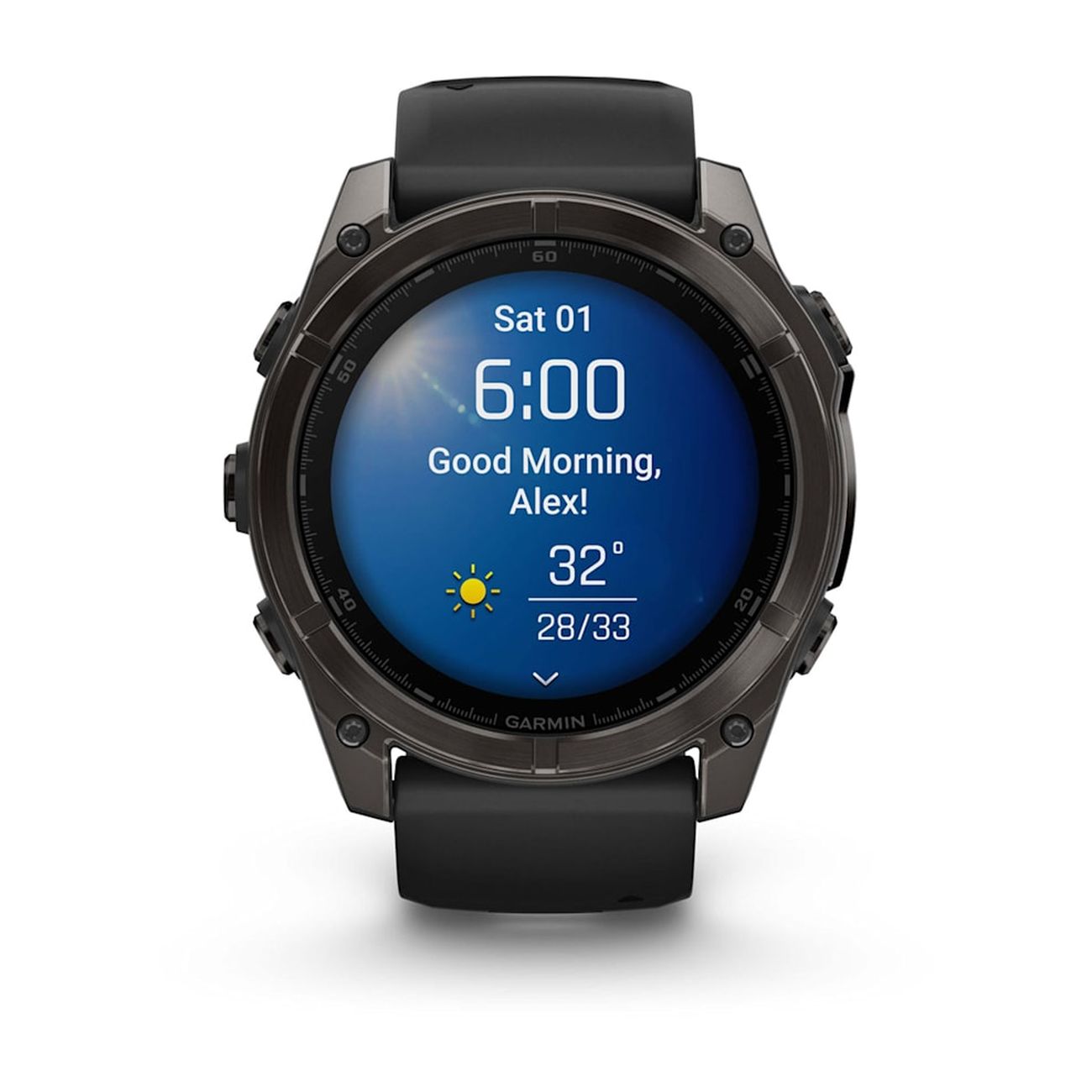 Спортивные часы Garmin Fenix 8 AMOLED Sapphire угольно-черный DLC, черный 51мм