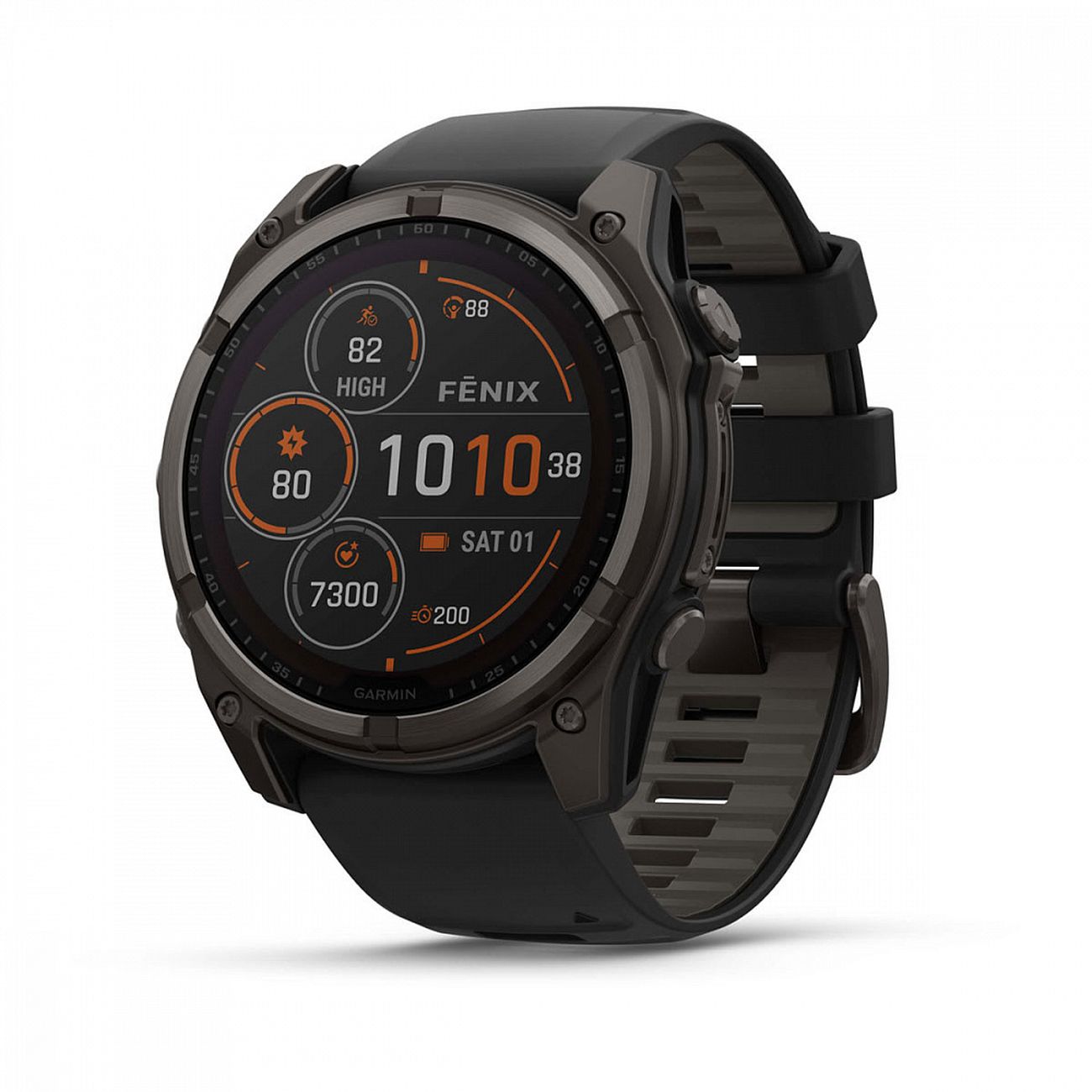 Спортивные часы Garmin Fenix 8 Solar Sapphire 51мм темно-серый черные фото