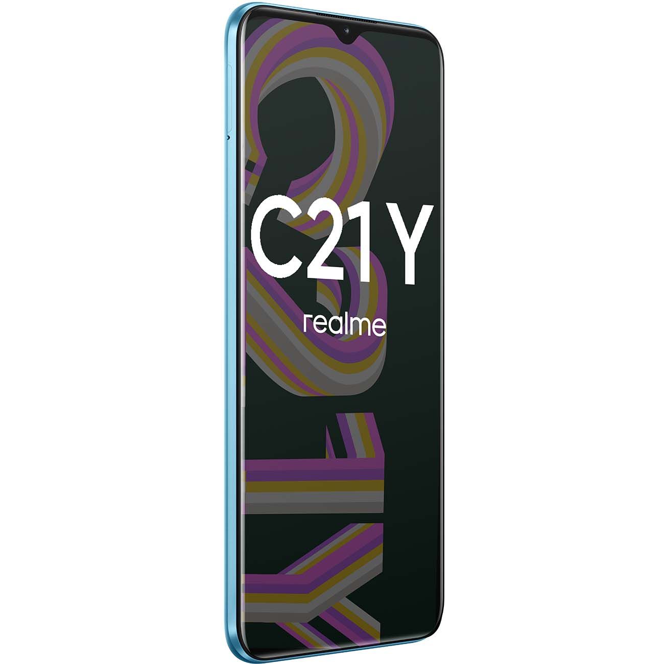 Уцененный смартфон realme C21Y 4/64GB Cross Blue (RMX3263), отличный