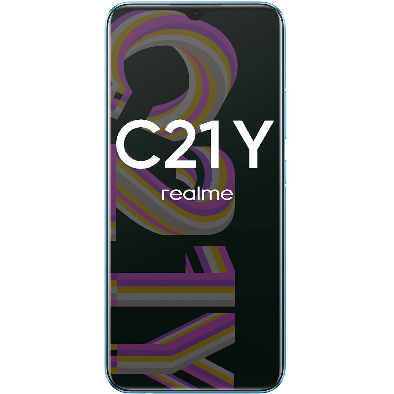Уцененный смартфон realme C21Y 4/64GB Cross Blue (RMX3261), отличный