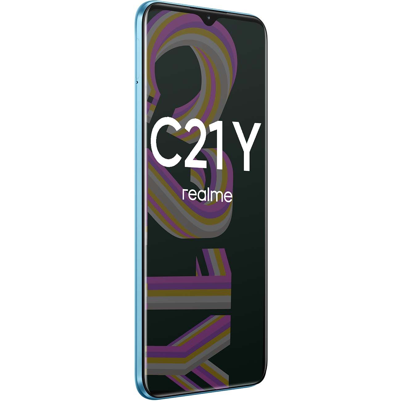 Уцененный смартфон realme C21Y 4/64GB Cross Blue (RMX3261), хороший