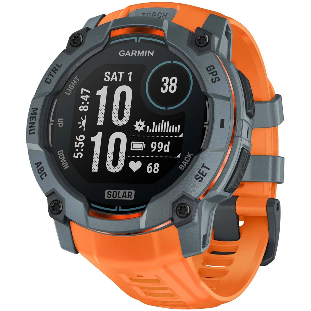 Спортивные часы Garmin Instinct 3 Solar 50mm серые фото