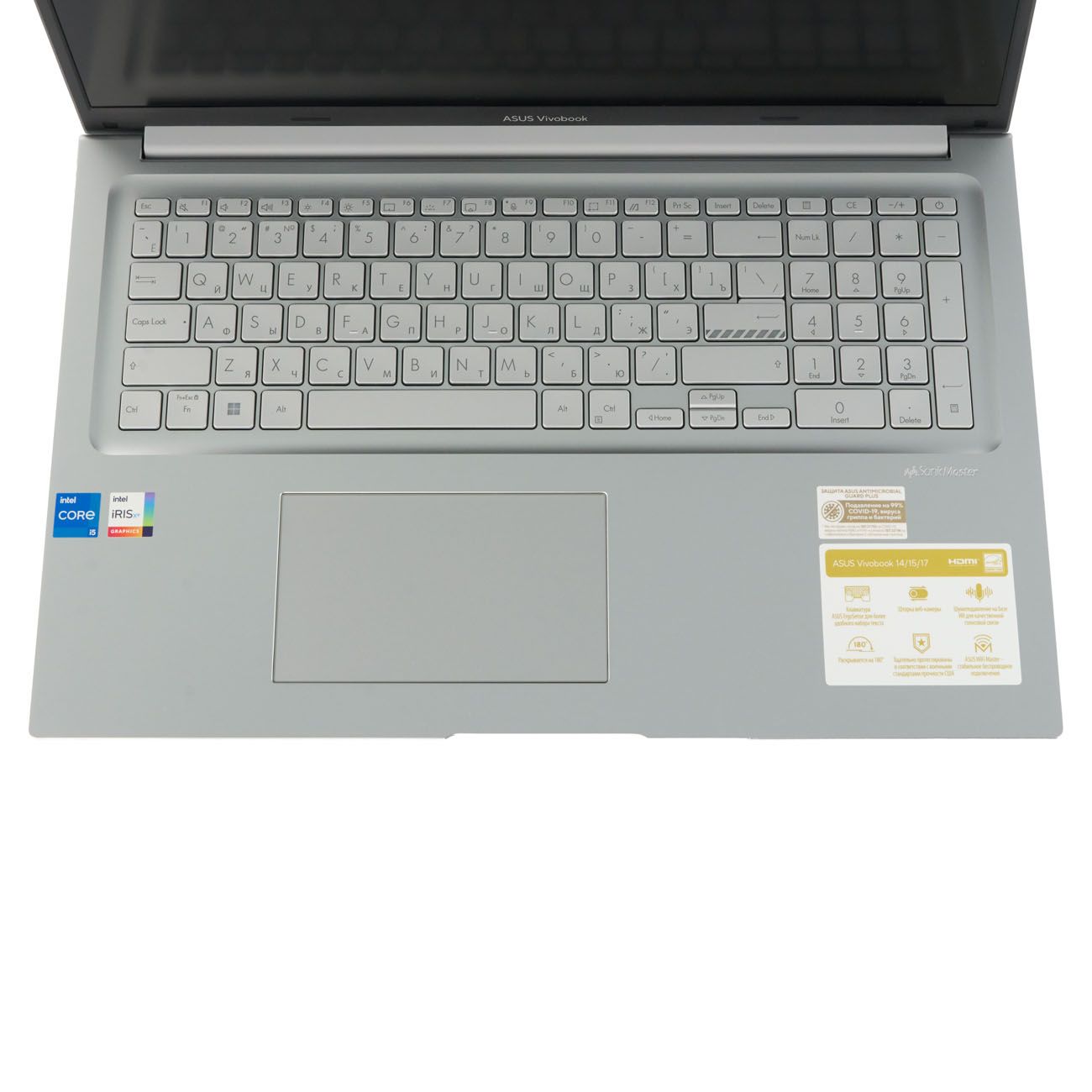 Восстановленный ноутбук ASUS X1704ZA-AU236/17.3"/Core i5-1235U/16/1TB/NoOS/Grey (90NB10F1-M00H00), отличный