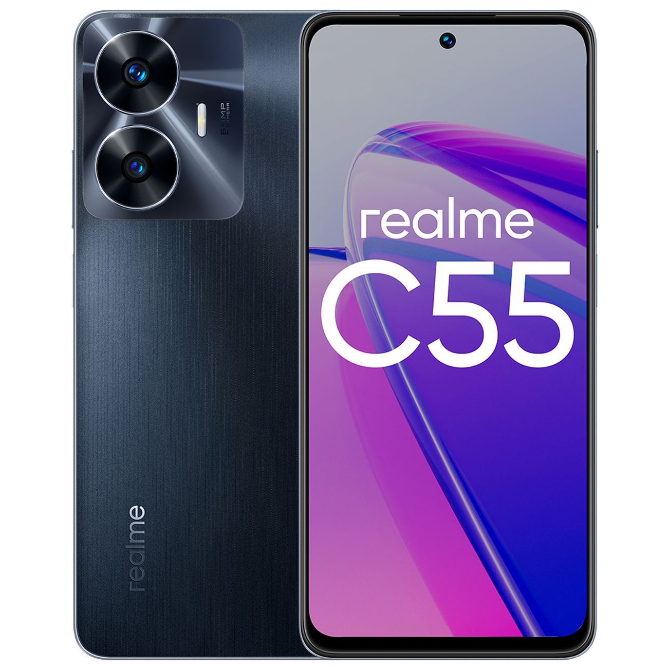 Восстановленный смартфон realme C55 6/128GB Rainy Night, хороший