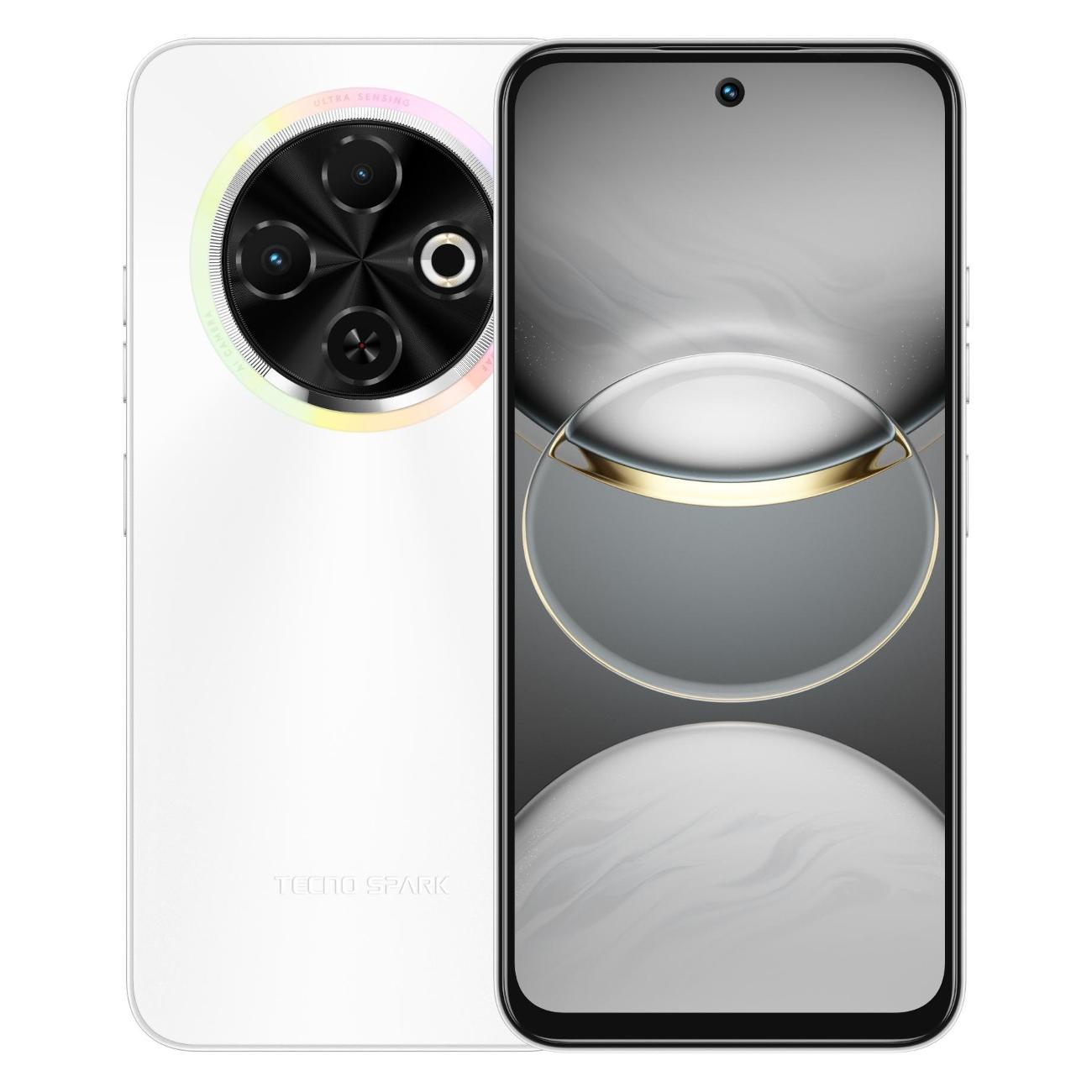 Восстановленный смартфон Tecno Spark 30C 4/128GB Orbit White, хороший фото