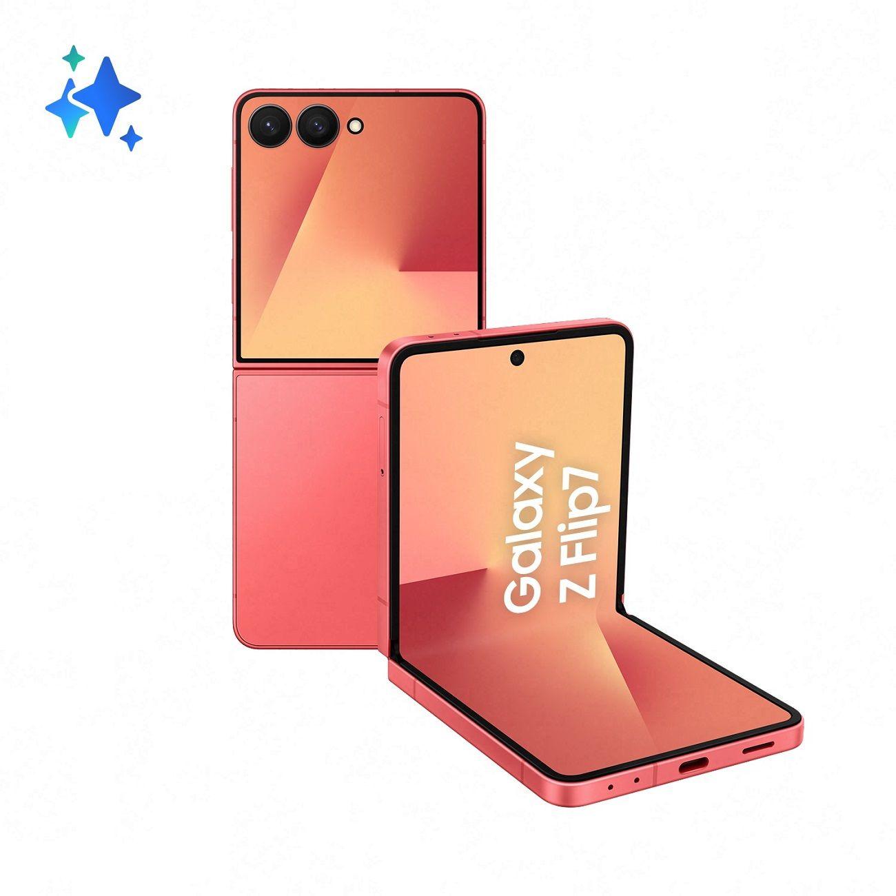 Смартфон Samsung Galaxy Flip7 5G 12/256GB, коралловый фото