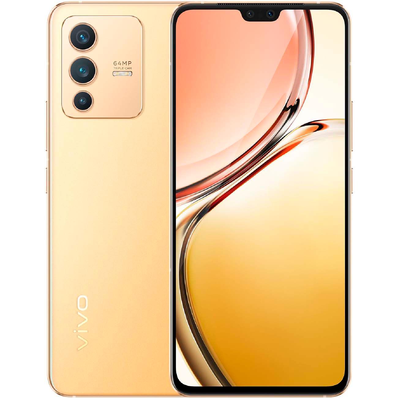 Восстановленный смартфон vivo V23 5G 8/128GB Sunshine Gold (v2130), хороший