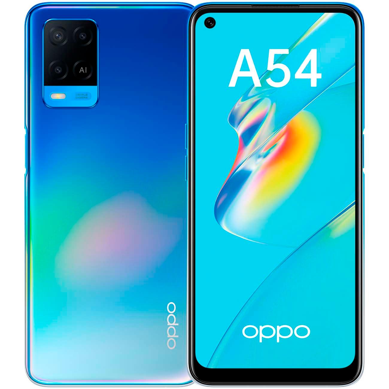 Восстановленный смартфон OPPO A54 4/64GB Blue (CPH2239), хороший