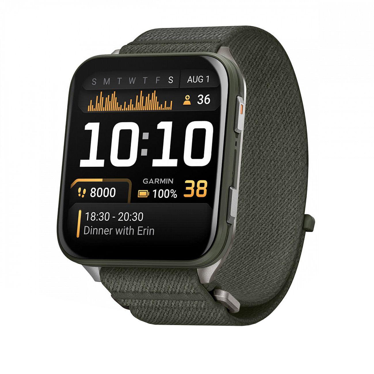 Спортивные часы Garmin Venu X1 темно-зеленый 41x46мм (010-02980-03)
