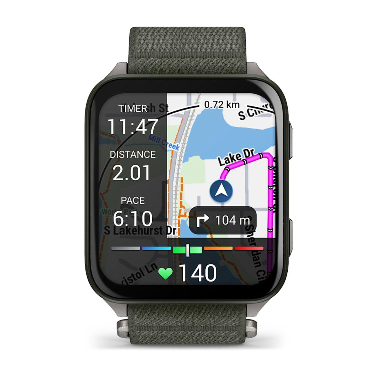 Спортивные часы Garmin Venu X1 темно-зеленый 41x46мм (010-02980-03)