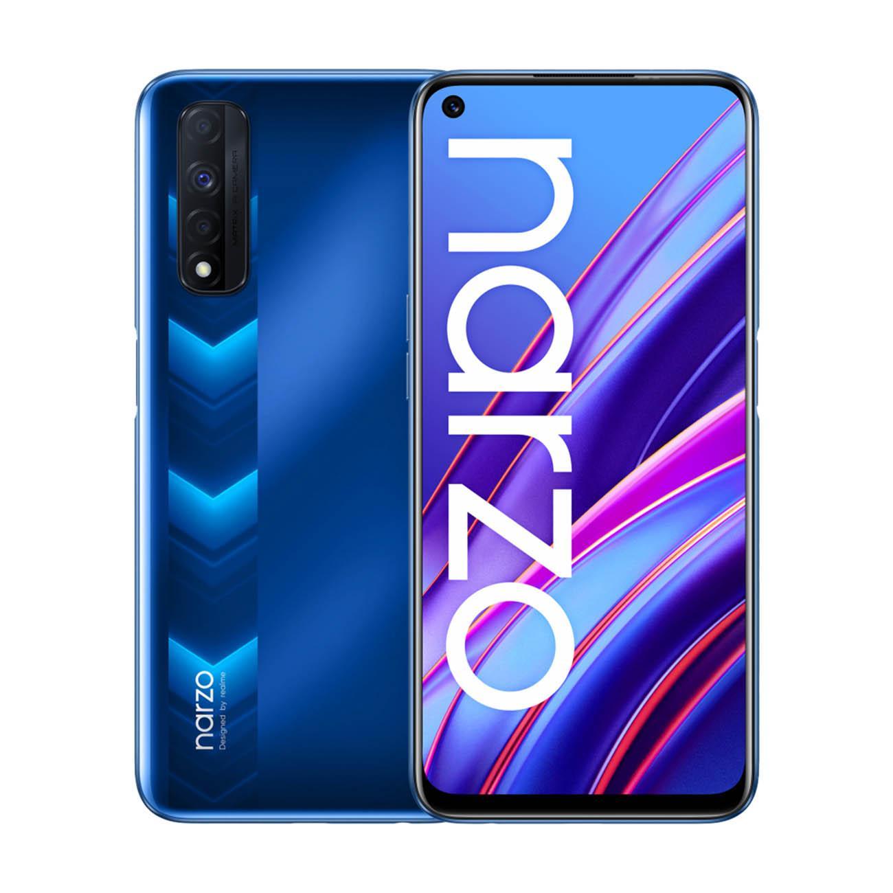 Восстановленный смартфон realme Narzo 30 4/128GB Racing Blue, хороший