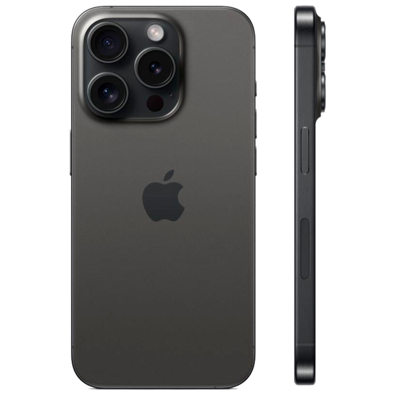 Восстановленный смартфон Apple iPhone 15 Pro 256GB Dual Sim черный титан, рабочий (без RuStore)